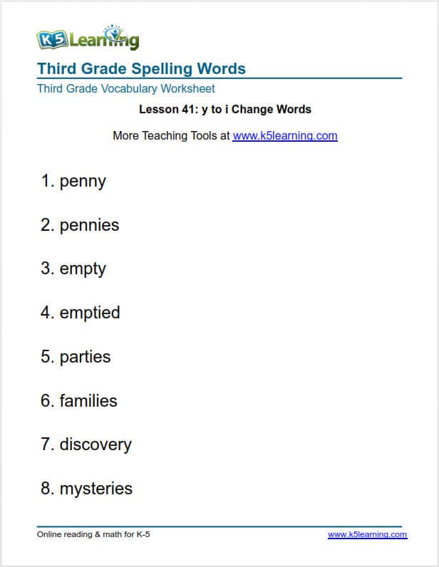 third-grade-spelling-words-k5-learning